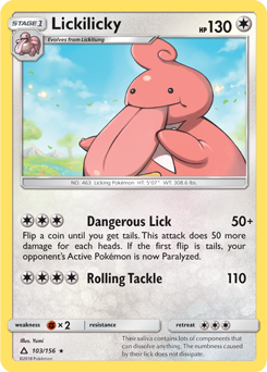 Lickilicky 103/156 Pokémon card from Untra Prism for sale at best price