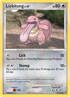 Lickitung 91/132 Pokémon card from Secret Wonders for sale at best price