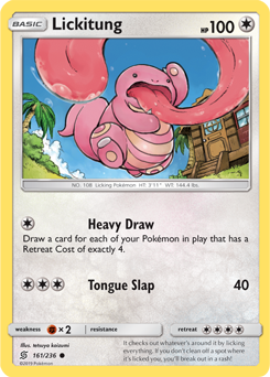 Common Pokémon card Lickitung 161/236 from Unified Minds expansion