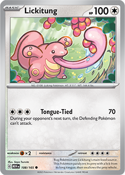 Lickitung 108/165 Pokémon card from 151 for sale at best price