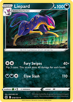 Liepard 078/159 Pokémon card from Crown Zenith for sale at best price