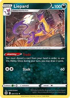 Liepard 091/172 Pokémon card from Brilliant Stars for sale at best price