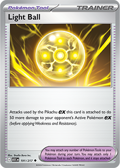 Uncommon Pokémon card Light Ball 191/217 from Ascended Heroes expansion