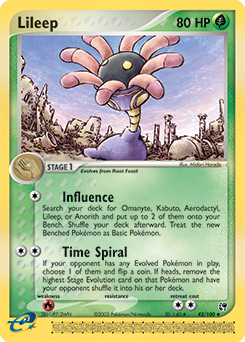 Carte Pokémon Peu commune Lilia 42/100 de la série Ex Tempête de Sable