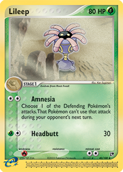 Carte Pokémon Peu commune Lilia 43/100 de la série Ex Tempête de Sable