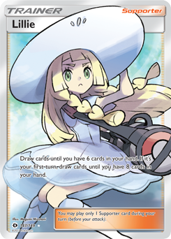 Full Art Trainer Pokémon card Lillie 147/149 from Sun & Moon expansion