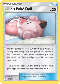 Lillie's Poké Doll 197/236 Pokémon card from Cosmic Eclipse for sale at best price