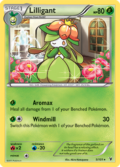 Rare Pokémon card Lilligant 5/101 from Noble Victories expansion