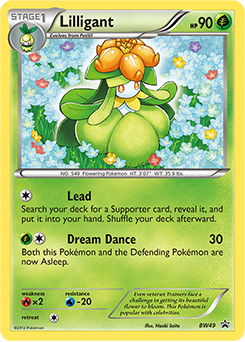 Promo Pokémon card Lilligant BW49 from Back & White Promos expansion