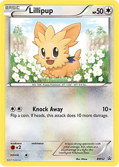 Promo Pokémon card Lillipup BW52 from Back & White Promos expansion
