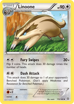 Linoone 112/160 Pokémon card from Primal Clash for sale at best price