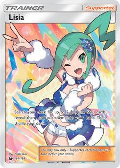 Full Art Trainer Pokémon card Lisia 164/168 from Celestial Storm expansion