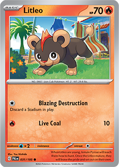 Litleo 031/193 Pokémon card from Paldea Evolved for sale at best price