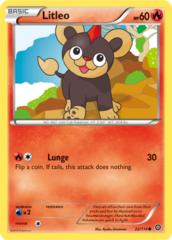 Litleo 22/114 Pokémon card from Steam Siege for sale at best price