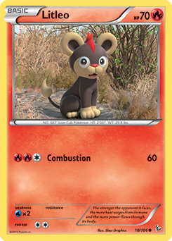 Litleo 18/106 Pokémon card from Flashfire for sale at best price