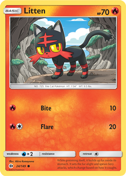 Litten 24/149 Pokémon card from Sun & Moon for sale at best price