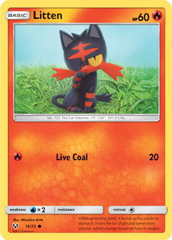 Litten 15/73 Pokémon card from Shining Legends for sale at best price