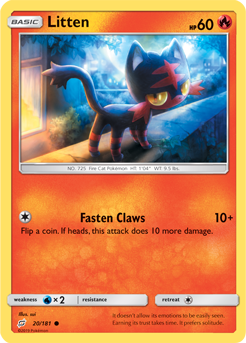 Litten 20/181 Pokémon card from Team Up for sale at best price