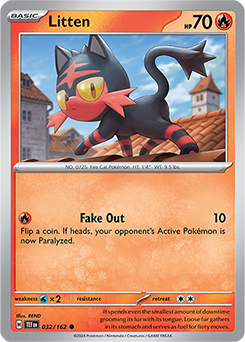 Litten 32/162 Pokémon card from Temporal Forces for sale at best price