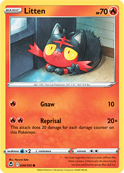 Litten 030/195 Pokémon card from Silver Tempest for sale at best price