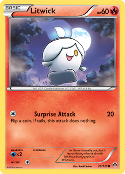 Litwick 21/135 Pokémon card from Plasma Storm for sale at best price