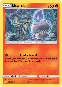Litwick 28/236 Pokémon card from Unified Minds for sale at best price