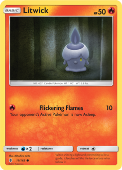 Litwick 11/145 Pokémon card from Guardians Rising for sale at best price
