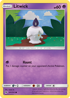 Litwick 101/214 Pokémon card from Lost Thunder for sale at best price