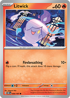 Litwick 36/197 Pokémon card from Obsidian Flames for sale at best price