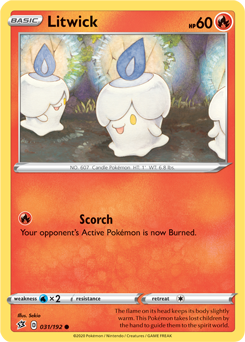Litwick 31/192 Pokémon card from Rebel Clash for sale at best price