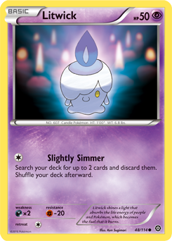 Litwick 48/114 Pokémon card from Steam Siege for sale at best price