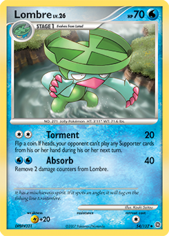 Lombre 54/132 Pokémon card from Secret Wonders for sale at best price