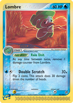 Carte Pokémon Peu commune Lombre 45/100 de la série Ex Tempête de Sable