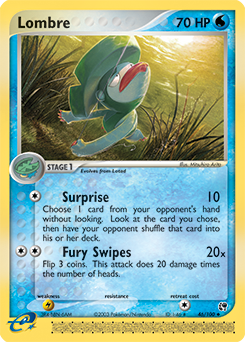 Carte Pokémon Peu commune Lombre 46/100 de la série Ex Tempête de Sable