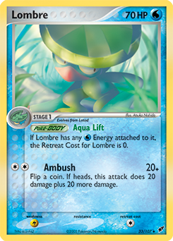 Carte Pokémon Peu commune Lombre 33/107 de la série Ex Deoxys