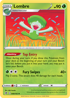 Lombre 8/192 Pokémon card from Rebel Clash for sale at best price