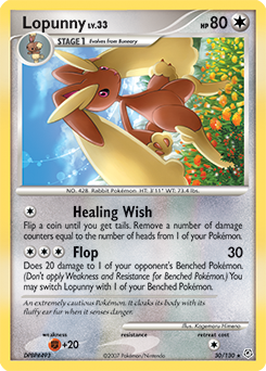 Lopunny 30/130 Pokémon card from Diamond & Pearl for sale at best price
