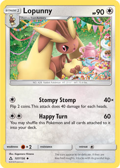 Lopunny 107/156 Pokémon card from Untra Prism for sale at best price