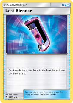 Uncommon Pokémon card Lost Blender 181/214 from Lost Thunder expansion