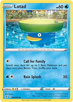 Lotad 32/203 Pokémon card from Evolving Skies for sale at best price
