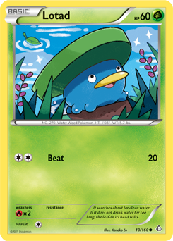 Lotad 10/160 Pokémon card from Primal Clash for sale at best price