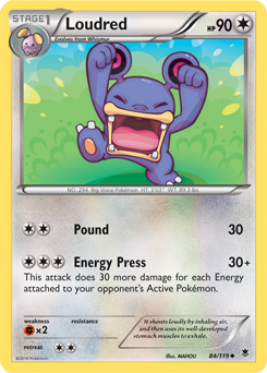 Loudred 84/119 Pokémon card from Phantom Forces for sale at best price
