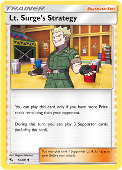 Lt. Surge's Strategy 60/68 Pokémon card from Hidden Fates for sale at best price