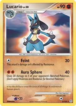 Lucario 6/130 Pokémon card from Diamond & Pearl for sale at best price