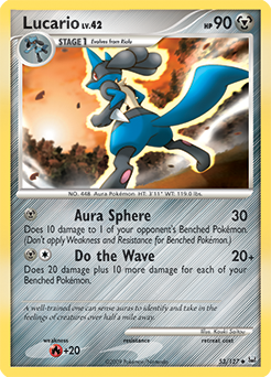 Lucario 53/127 Pokémon card from Platinuim for sale at best price