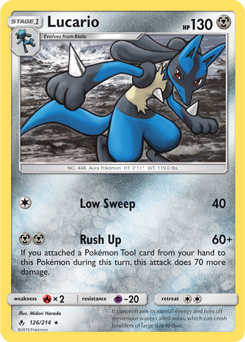 Lucario 126/214 Pokémon card from Unbroken Bonds for sale at best price