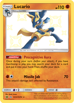 Lucario SV22/SV94 Pokémon card from Hidden Fates for sale at best price