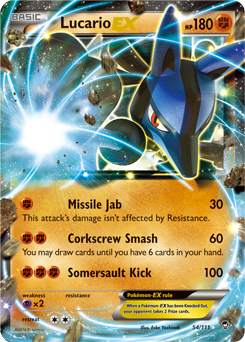 Lucario EX 54/111 Pokémon card from Furious Fists for sale at best price