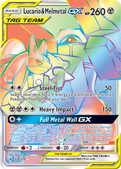 Carte Pokémon Lucario Melmetal GX 224/214 de la série Alliance Infallible en vente au meilleur prix