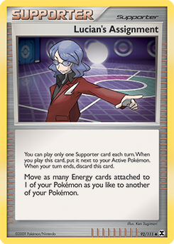 Lucian's Assignment 92/111 Pokémon card from Rising Rivals for sale at best price